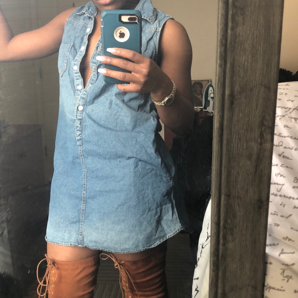 Oversized Denim Dress